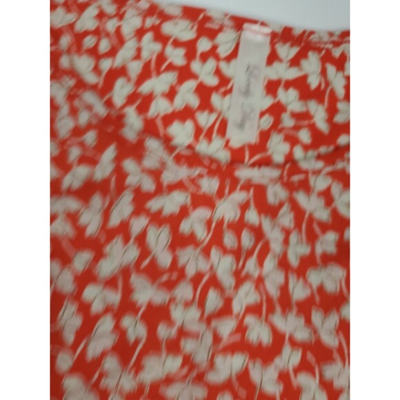 Lovley Day Dress Fit And Flare Orange Floral Rayon  Boho Chic Cottage Core‎ - Picture 5 of 8